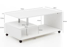 34tall x 16 wide legs. Finebuy Design Couchtisch 105 X 48 5 X 60 Cm Drehbar Mit Rollen Wohnzimmertisch Coffee