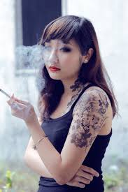 Black And White Watercolor Tattoo 