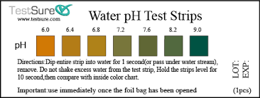Rigorous Water Test Strips Color Chart Water Test Strips