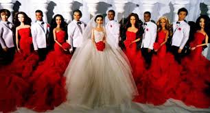 Would you want your bridesmaids to wear white? Wedding Inspiration Kim Kardashian Kanye West Bridalguide