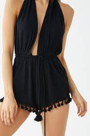 Halter Swim Cover Up Romper Forever 21 Womens Clothing Tops Swimsuit Cover Casual Skirt Outfits