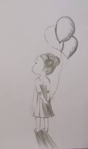 Girl With Ballons Drawings My Drawings Art