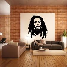 Masculine Bob Marley Wall Decor Inspiration In Sweet Cream And Grey Color Schemed Home Interior Design Luxury Bob Bob Marley Wall Decor Vinyl Decor Bob Marley