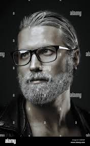 Artistic portrait old man glasses hi-res stock photography and images