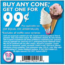 Second Cone For A Buck At Baskin Robbins Free Food Coupons Baskin Robbins Coupons