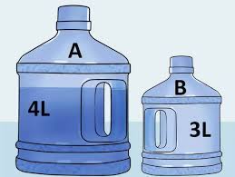 1cm³ of water is 1ml, and weighs 1g. If I Have 2 Jars Of 4 Litres And 3 Litres How Would I Be Able To Get Exactly 2 Litres Of Water Quora