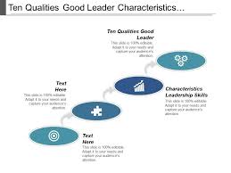 Every leader has a particular style of leadership that is innate. Ten Qualities Good Leader Characteristics Leadership Skills Seo Results Cpb Powerpoint Presentation Pictures Ppt Slide Template Ppt Examples Professional