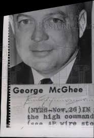 1962 Press Photo George Crews McGhe oilman diplomat