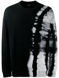 Black And White Tie Dye Long Sleeve Shirt Marcelo Burlon County Of Milan Tie Dye Sweatshirt Black Tie Dye Sweatshirt Sweatshirts Black Sweatshirts