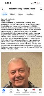 My uncle Danny McKenzie from Ashland just passed away. He retired from AK.