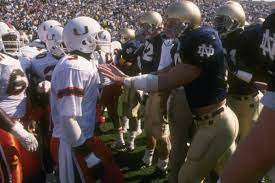 Both the notre dame fighting irish and the miami hurricanes came into the game undefeated. Catholics Vs Convicts Is Ready To Go One Foot Down