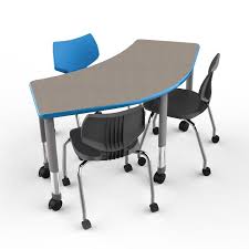 Interchange Crescent Table Serpentine Shape Table Classroom Furniture Crescent Table Table School Chairs