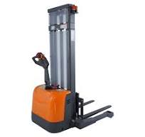 Powered Forklift Full Electric Walkie Stacker 3300lbs Cap. Straddle  Legs.98" lifting