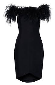Kate Moss For Topshop Feather Off Shoulder Cocktail Dress Off Shoulder Cocktail Dress Top Shop Dress Cheap Cocktail Dresses
