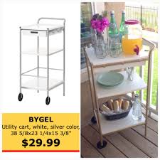Ikea Hack Bygel Utility Cart Into A Tea Cart Ikea Bar Cart Ikea Hack Small Patio Decor