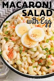 Macaroni Salad With Egg Is An Easy And Delicious Twist On A Classic Macaroni Salad Recipe In 2020 Macaroni Salad Recipe Macaroni Salad Homemade Macaroni Salad