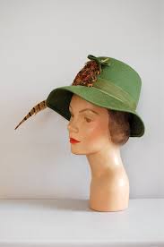 1950s Wide Brim Hat 1960s Felt Hat Pheasant Feather Felt Hat Hats Vintage Wide Brim Hat Vintage Style Hat