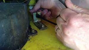 John deere mowers, such as the 100 series riding mowers, feature a belt and pulley system. Tightening The Belt On A John Deere L110 Tractor Youtube