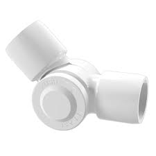 Formufit 3 4 In Furniture Grade Pvc External 2 Way Adjustable Fitting In White 2 Pack F034aex Wh 2 The Home Depot Pvc Projects Furniture Grade Pvc Pvc Joints