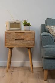 Modern, traditional, eclectic, rustic, glam, farmhouse, country Oslo Light Mango Side Table Bedside Table Casa Bella Furniture Uk