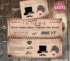 Vintage Vaudeville Carnival Themed Folded Wedding Invitation 20 00 Via E Folded Wedding Invitation Carnival Wedding Invitations Vintage Wedding Invitations