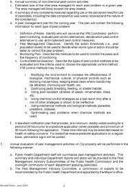 Tda's structural pest control service licenses and regulates pest management professionals who apply pesticides in an around structures. Policy Regarding Pest Management On City Property Pdf Free Download