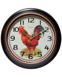 12 inch red rooster; a black resin wall