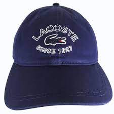 Lacoste Since 1927 Croc Logo Hat Cap Navy Blue Adjustable Strap Rk3969 One Size Lacoste Mens Casual Outfits Men Casual