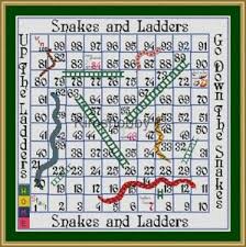 Details About This Snakes And Ladders Is A 14ct Cross Stitch Chart For Dmc Thread