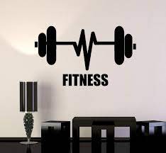 vinyl wall decal fitness barbell bodybuilding sports gym stickers unique gift ig3154 salas de ginastica decoracao de academia ginasio interior