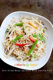 Stir Fried Bean Sprouts With Salted Fish Bean Sprout Recipes Easy Asian Recipes Vegetable Recipes