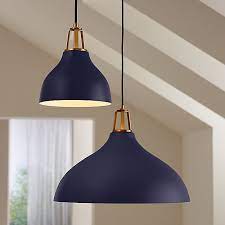 Maddox Large Bell Pendant Light With Brass Socket Crate And Barrel Blue Pendant Light Copper Pendant Lights Pendent Lighting