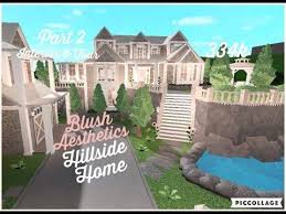 Roblox Bloxburg Blush Aesthetics Hillside Home Part 2 Interior And Tour 334k Youtube In 2020 House Plans With Pictures Two Story House Design My House Plans