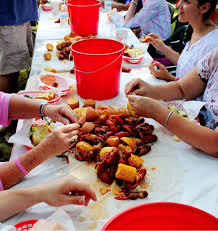 Upscale Crawfish Boil Give Your Backyard Boil A Pinterest Worthy Update Seafood Boil Party Crawfish Boil Party Crawfish Boil