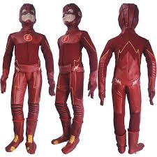 Kids Children The Flash Barry Allen Cosplay Halloween Costume Full Set Dc Comics Justice League Superhero Flash Suit Outfit Xmas Birthday Gift Toys Deluxe Halloween Costumes Super Hero Outfits Flash Costume