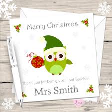 Check spelling or type a new query. Teacher Owl Personalised Christmas Card