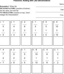 Grade 4 fractions worksheets on adding mixed numbers & fractions (like denominators). Adding And Subtracting Fractions Printable Worksheets The Teachers Cafe