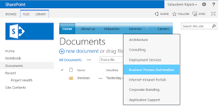 You can then use css to give it some awesomeness. Branding Sharepoint 2013 Top Navigation Menu Bar With Custom Css Sharepoint Diary
