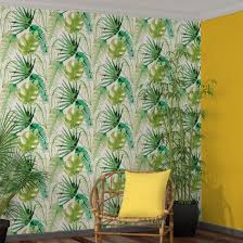 Intisse Jungle Fever Coloris Blanc Papier Peint Rideaux Traditionnels Papier Peint Intisse