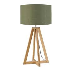 Une lampe à poser polyvalente la lampe trépied eads peut être installée dans la pièce de votre choix : Everest Lampe A Poser Bambou Lin Naturel H34cm Vert Kaki Good Mojo Cdiscount Maison