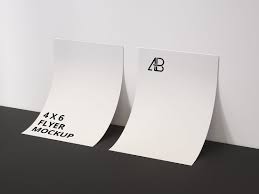 Dual A4 Paper Against Wall Mockup Flyer Mockup Flyer Mockup Free Flyer