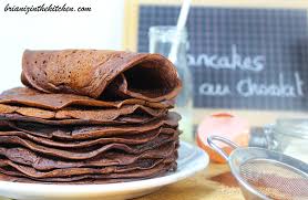 Pancakes Au Chocolat Pancake Chocolat Petit Dejeuner Et Brunch Chocolat