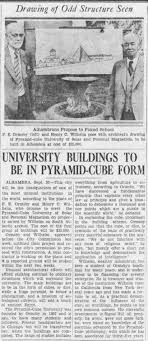 From the Los Angeles Times 9/21/1931. Frank Earl Ormsby and Henry Wilhelm  pose with the architect's drawing of Pyramid Cube University of Solar and  Personal Magnetism.  http://creepyla.com/2009/08/02/blood-dumplings-and-weird-history-in-northeast-los  ...
