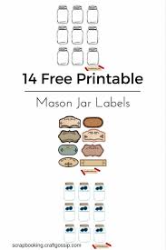 Using a rounded cuticles scissors for the labels and a straight craft scissors for the bands cut out the shapes. 14 Free Printable Mason Jar Labels Tags Scrap Booking