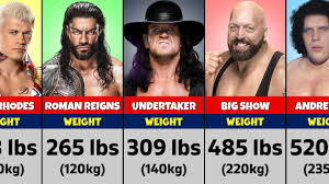مقایسه وزن کشتی‌گیران WWE از سبک‌ترین تا سنگین‌ترین؛ با حضور ری میستریو، جان سینا، آندرتیکر و بیگ شو