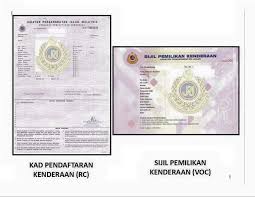 Contoh geran kereta in english. Tiada Kad Pendaftaran Kenderaan Bermula 1 Jun 2016 Kini Sijil Pemilikan Kenderaan Voc Motomalaya Net Berita Dan Ulasan Dunia Kereta Dan Motosikal Dari Malaysia