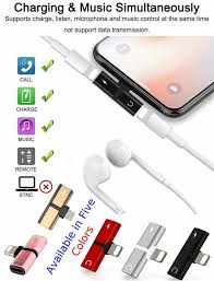 Dual 2in1 Lightning Adapter Iphone 7 8 X Headphone Charging Jack Audio Splitter Iphone Iphone Cable Jack Audio