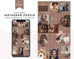 Jul 22, 2020 · instagram puzzle bundle no.2 | canva by studio loire. Allure Business Canva Instagram Puzzle Feed Template The Blog Creative