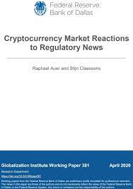 We find evidence of interdependencies in the cryptocurrency market, while it is shown that the two cryptocurrencies' conditional volatility and correlation are responsive to major news. Xrpcryptowolf On Twitter Federal Reserve Bank Of Dallas Published Cryptocurrency Market Reactions To Regulatory News Written By Raphauer At The Bis Org The Idea Would Be To Restore The Level Playing Field When