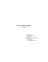 Mechanics of materials lab mec424 bending in beam mr. Lab Report Heat Treatment Of Steel